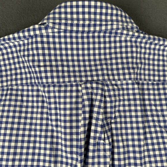 Vineyard Vines Shirt Mens Large Blue White Gingham Classic Fit Tucker Nylon - Picture 11 of 14
